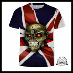 T-shirt Tête de Mort Zombie Anglais