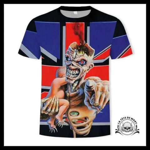 T-shirt Tête de Mort Zombie Squelette