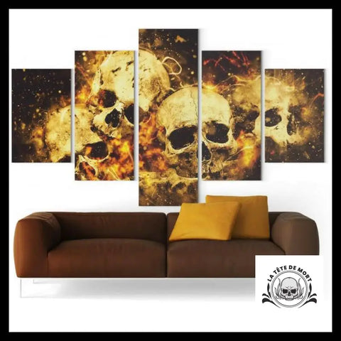 Tableau Crâne En Feu