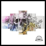 Tableau Crâne Fleuri