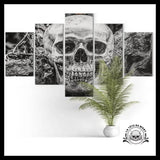 Tableau Crâne Noir Et Blanc