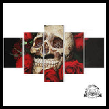 Tableau Crâne Et Rose