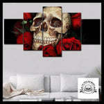 Tableau Crâne Et Rose