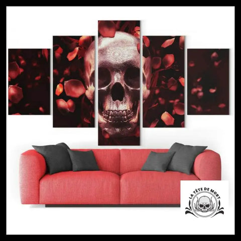 Tableau Crâne Rouge