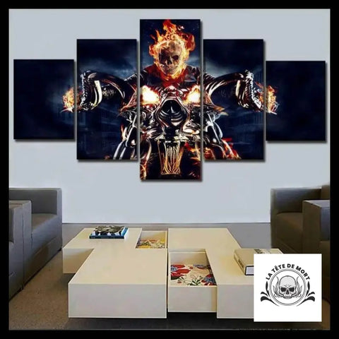 Tableau Tête de Mort Biker
