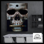 Tableau Tête de Mort Crâne Balle