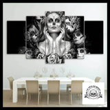 Tableau Tête de Mort Femme Mexicaine