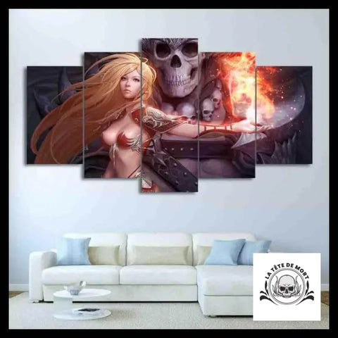Tableau Tête de Mort Mage Démoniaque