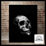 Tableau Tête de Mort Noir et Blanc