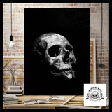 Tableau Tête de Mort Noir et Blanc