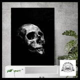 Tableau Tête de Mort Noir et Blanc