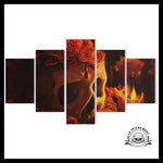 Tableau Tête de Mort Et Rose
