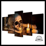 Tableau Tête de Mort Sablier