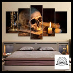 Tableau Tête de Mort Sablier