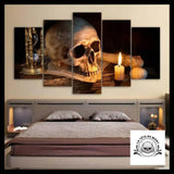 Tableau Tête de Mort Sablier