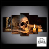 Tableau Tête de Mort Sablier