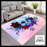 Tapis Crâne Fleurs
