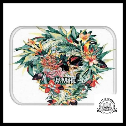 Tapis Crâne et Fleurs