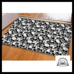 Tapis Crâne Noir et Blanc