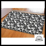 Tapis Crâne Noir et Blanc