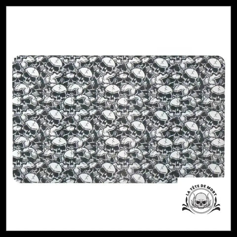 Tapis Crâne Noir et Blanc