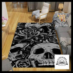 Tapis Crâne Roses