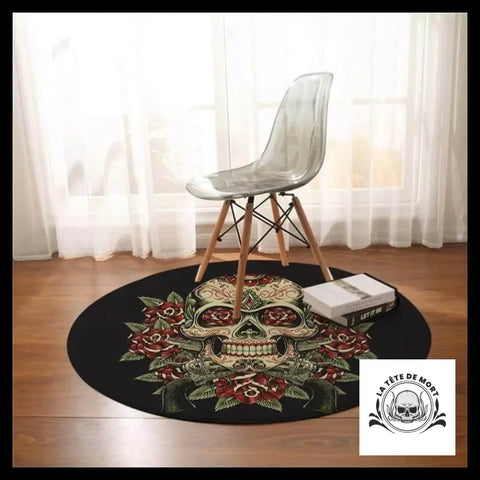 Tapis Rond Crâne Mexicain