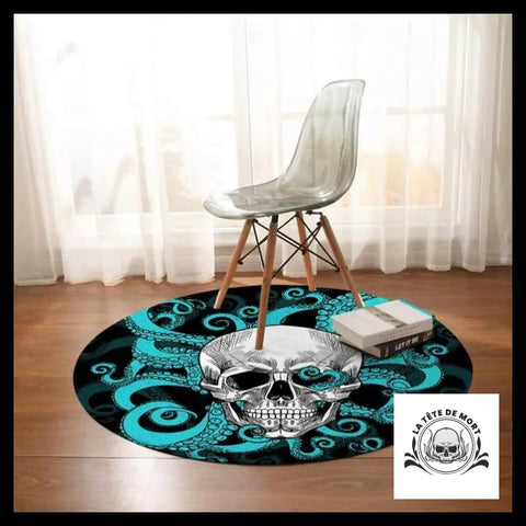 Tapis Rond Crâne Tentacules