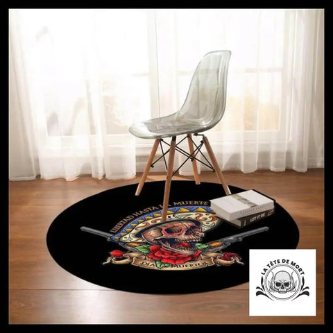Tapis Rond Squelette mexicain