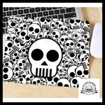 Tapis de Souris Tête Mort Noire et Blanche