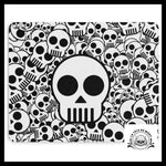Tapis de Souris Tête Mort Noire et Blanche