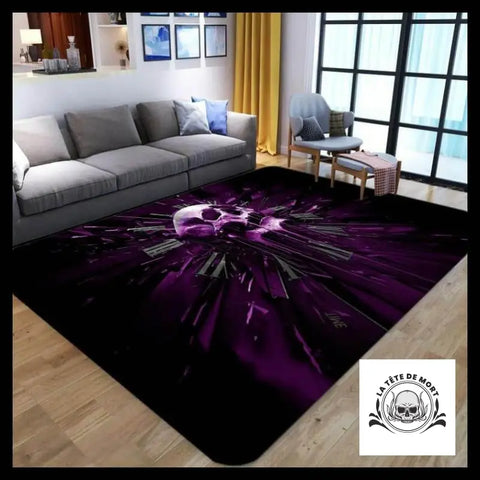 Tapis Tête de Mort Horloge
