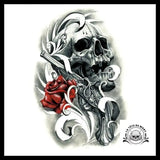 Tatouage Temporaire Rose Rouge