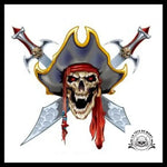 Tatouage Tête de Mort Pirate Temporaire