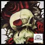 Tatouage Tête de Mort Rose Mortelle Temporaire