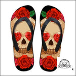 Tong Tête de Mort Fleurs