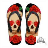 Tong Tête de Mort Fleurs