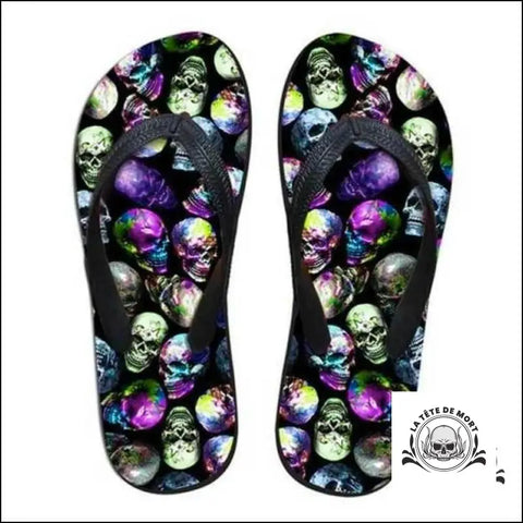 Tong Tête de Mort Multicolore