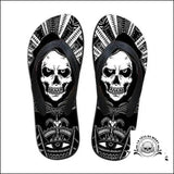 Tong Tête de Mort Noir et Blanc