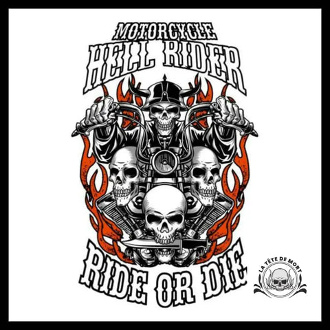 Transfert Tête de Mort Motard