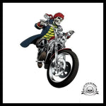 Transfert Tête de Mort Squelette Moto