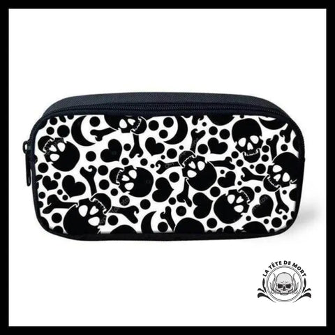 Trousse Tête de Mort Noir et Blanc