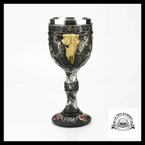Verre à Vin Tête de Mort Argent
