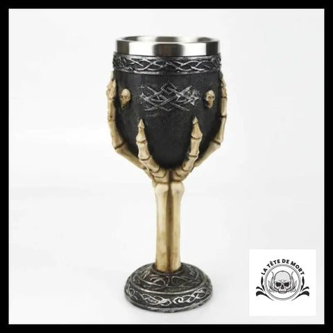Verre à Vin Tête de Mort Main