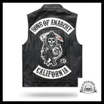 Veste Biker Sans Manches (Cuir)