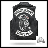 Veste Biker Sans Manches (Cuir)