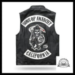 Veste Biker Sans Manches (Cuir)