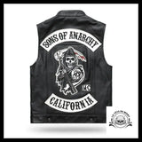 Veste Biker Sans Manches (Cuir)
