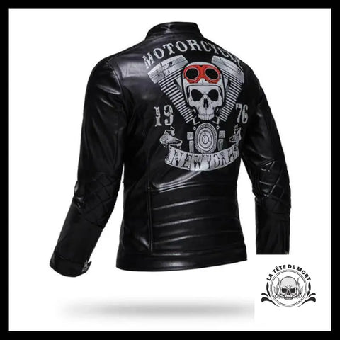 Veste Biker Simili Cuir Homme