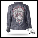 Veste en Cuir Chef Indien
